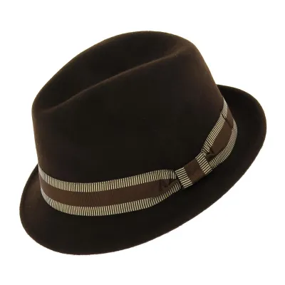 Jazzy Trilby Hat Wool Felt Aussie Apparel Traclet Brown Reference: 7369 | Traclet Hat Shop
