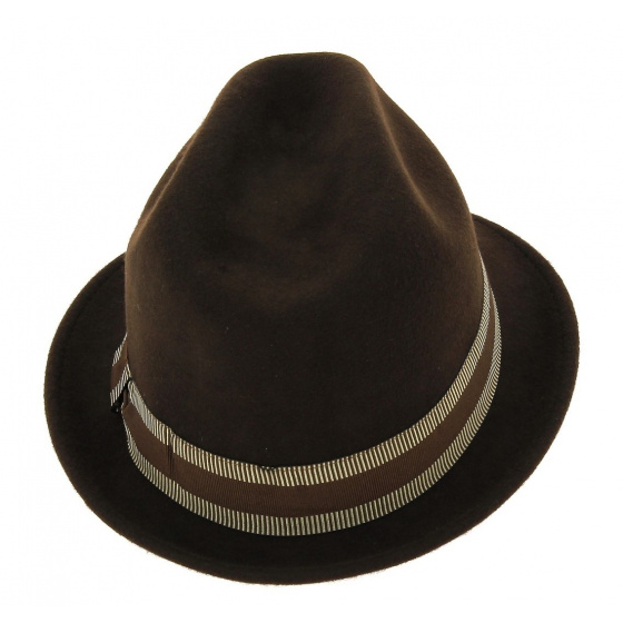 Chapeau trilby Jazzy Feutre laine marron - Aussie Apparel Chapeau trilby Jazzy Feutre laine marron - Aussie Apparel