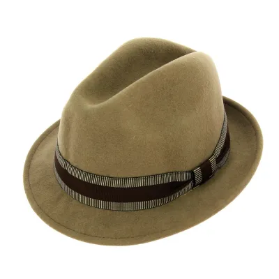 Jazzy Trilby Hat Wool Felt Aussie Apparel Traclet Beige Reference: 7371 | Traclet Hat Shop