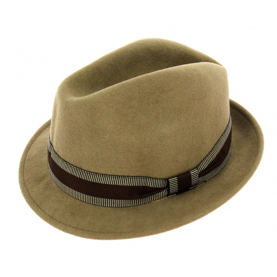 Chapeau trilby Jazzy Feutre laine beige- Aussie Apparel