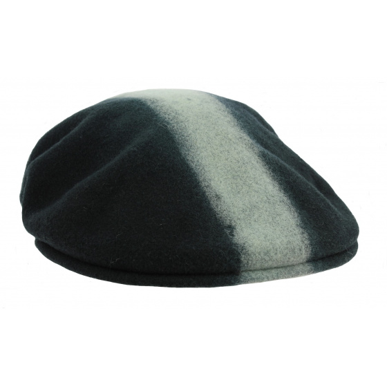 504 Artisan Wool Flat Cap Blue & White - Kangol