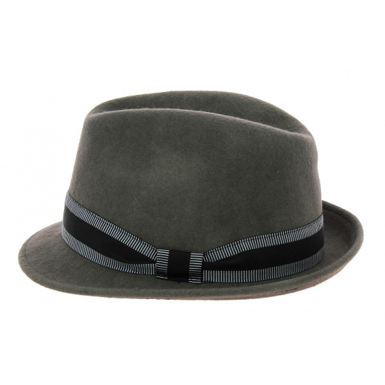 Grey wool felt Jazzy Trilby hat - Aussie Apparel Grey wool felt Jazzy Trilby hat - Aussie Apparel