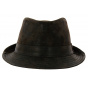 Trilby Hat Brown Leather