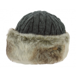 Bonnet-Toque Cable Fausse Fourrure Gris - Barts