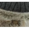 Bonnet-Toque Cable Fausse Fourrure Gris - Barts  Reference : 7408 | Chapellerie Traclet