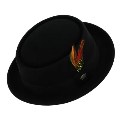 Arvid Wool Felt PorkPie Hat Bailey Traclet Black Reference: 6205 | Traclet Hat Shop
