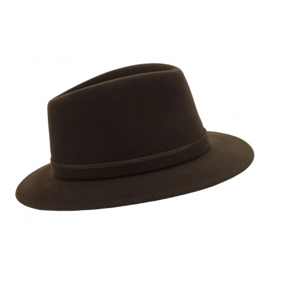 Brown l'Uomo Fur Felt Traveller Hat - Guerra 1855 Brown l'Uomo Fur Felt Traveller Hat - Guerra 1855