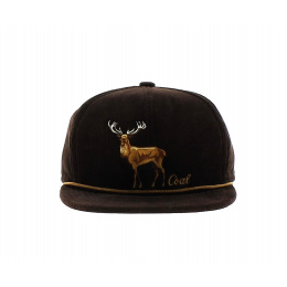 Stag Flat Visor Cap - The Wilderness - Coal