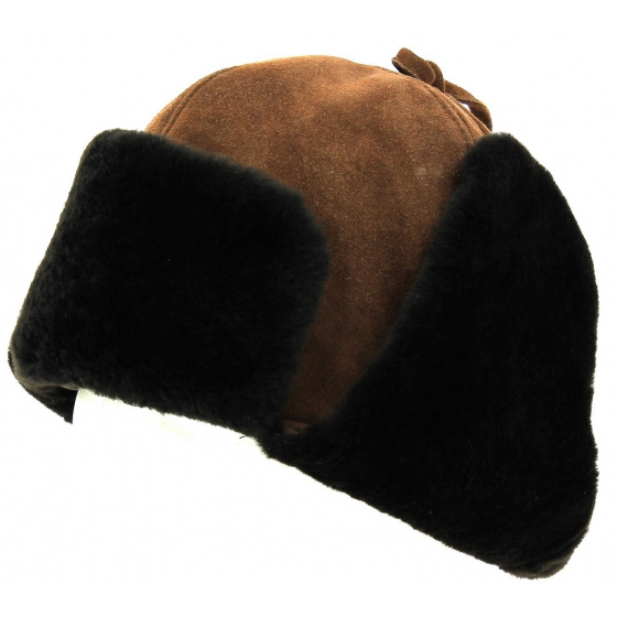 Genuine fur Moscow Ushanka - Gena brown
