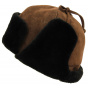 Genuine fur Moscow Ushanka - Gena brown