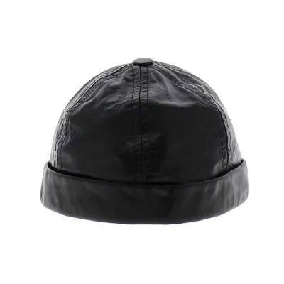 Harley leather beanie - Bullet style Seven Joker-Traclet-Black Reference: 7438 | Traclet Hat Shop