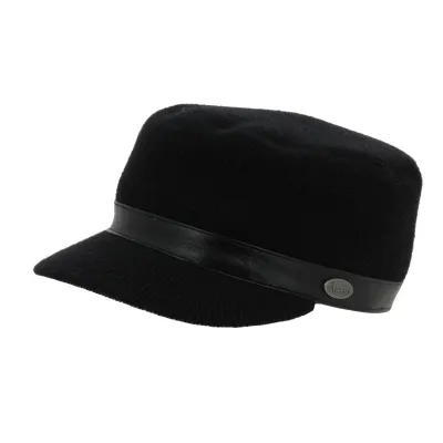 Black Wool Army Cap - Alcap Reference: 2112 | Traclet Hat Shop