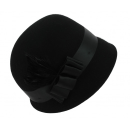 Chapeau cloche - Bulles feutre laine