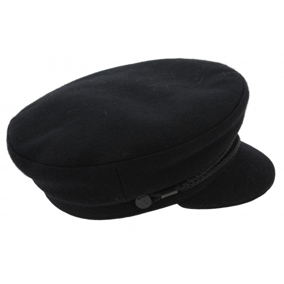 Sailor Cap Cancale Wool Black - Traclet Sailor Cap Cancale Wool Black - Traclet