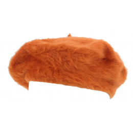 Orange Angora Beret Aurillac - Heritage by Laulhère