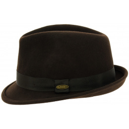 Chapeau Feutre Laine Galop Flechet Marron