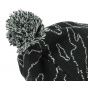 Danamo Acrylic Pom Pom Beanie Black - Official