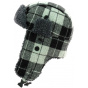Boy's checkered ushanka hat
