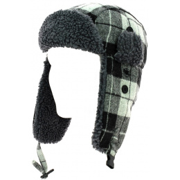 Boy's checkered ushanka hat