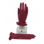 Women's Wool & Nylon Plum Gloves - Vincent Pradier