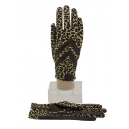 Women's Leopard Print Gloves Beige & Brown - Isotoner 