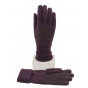 Women's Purple & Brown Acrylic Gloves - Isotoner