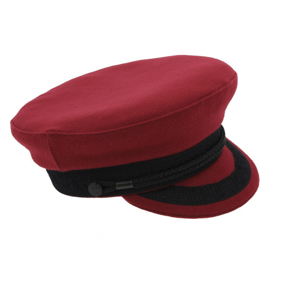 Casquette Marin Camaret Laine Rouge/Bordeaux- Traclet