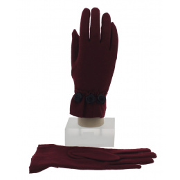 Oriane Fancy Women's Gloves in Burgundy - Traclet