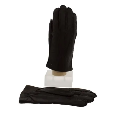 Men's Peccary & Cashmere Gloves Brown - Picaros Reference: 611 | Chapellerie Traclet