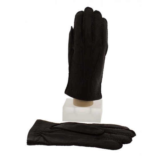 Men's Peccary & Cashmere Gloves Brown - Picaros
