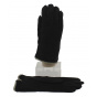 Carpincho & Cashmere Leather Gloves Black - Picaros