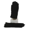 Gants Homme Cuir Carpincho & Cachemire Noir - Picaros Reference : 5556 | Chapellerie Traclet