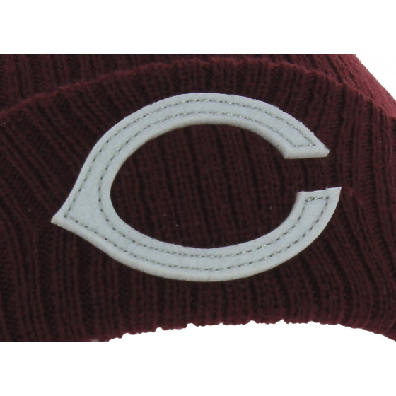 Burgundy Fisherman Chic Acrylic Beanie - New Era Burgundy Fisherman Chic Acrylic Beanie - New Era