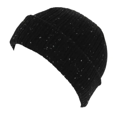 Unisex Fisherman Cuff Acrylic Black Beanie - New Era Reference: 7490 | Chapellerie Traclet