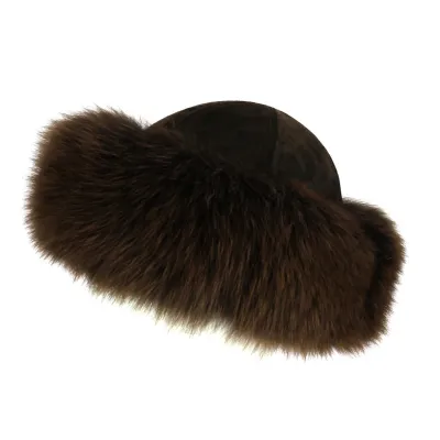 Ivanna Toque LEATHER & FOX Brown - TRACLET Reference: 251 | Traclet Hat Shop