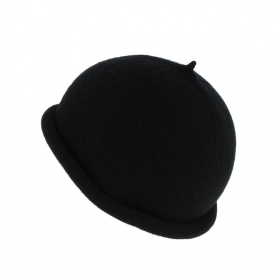Bonnet Marin Reefer Cuff Laine Noir Traclet