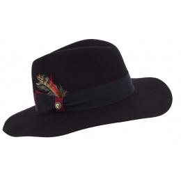 Destiny Wool Felt Wide-Brimmed Hat Black - Pierre Cardin