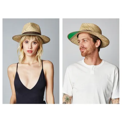 Hunter Fedora Hat Natural Straw - Brixton Reference: 5131 | Traclet Hat Shop