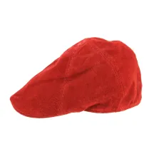 Red Leather Ducky Cap - Aussie Apparel Reference: 4493 | Traclet Hat Shop