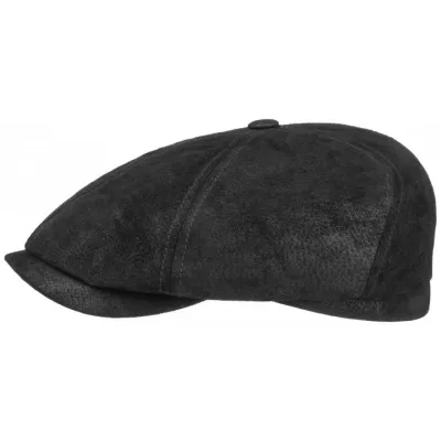 Stetson Lanesboro Black Leather Cap Reference: 4405 | Traclet Hat Shop