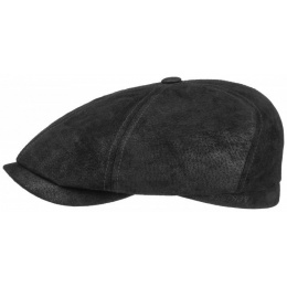 Stetson Lanesboro Black Leather Cap
