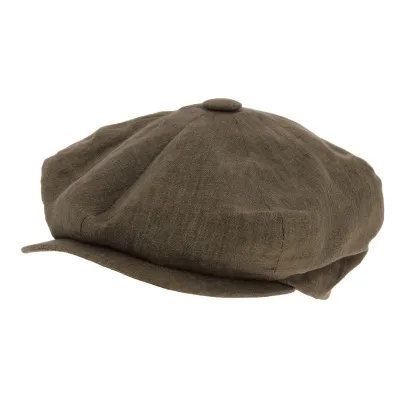 Casquette Irlandaise Wicklow Lin Marron - City Sport Reference : 2984 | Chapellerie Traclet