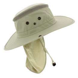 Beige-Khaki Bermudas neck cover hat