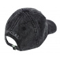 Stoner Cotton Denim Black Strapback Cap - Official