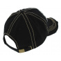 Black Cotton American Classic Strapback Cap - Kbthos