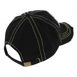 Black Cotton American Classic Strapback Cap - Kbthos