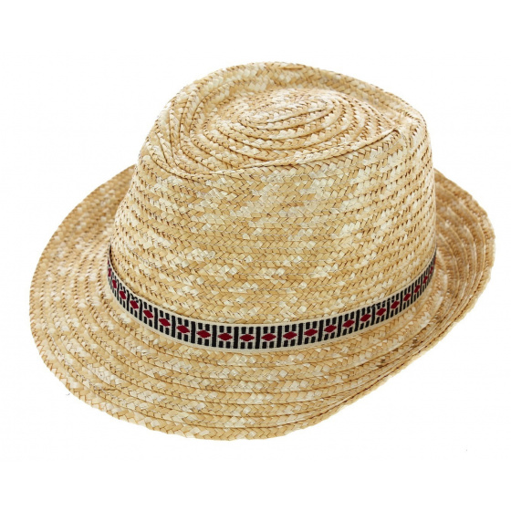 Natural Straw Pachuca Trilby Hat - Traclet