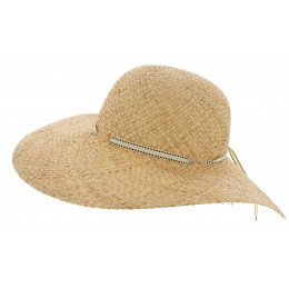 Margherita Natural Straw Summer Wide Brim Hat - Traclet