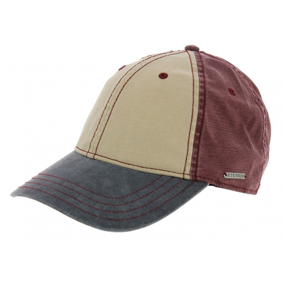 Columbine Tricolor Cotton Strapback Baseball Cap - Stetson