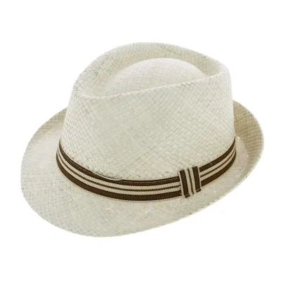 Chapeau Trilby Tuscany Paille Naturelle Crème - Traclet Reference : 5220 | Chapellerie Traclet